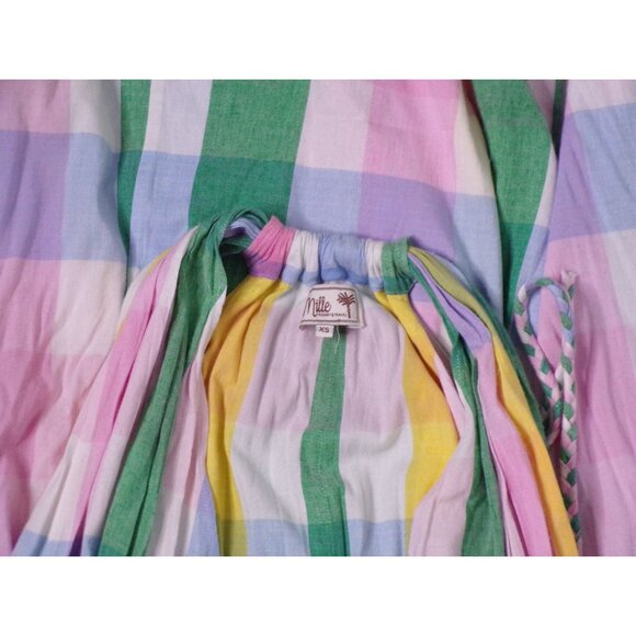 🆕 Mille Marilyn Plaid Halter Neck Full Skirt Midi Dress Cotton X-Small - Picture 14 of 14